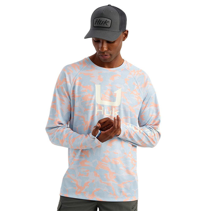 Men's Coral Reef Icon Printed Long Sleeve Crew Shirt