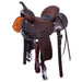 13530FD Chocolate Tooled 13.5in Barrel Saddle-Inlay