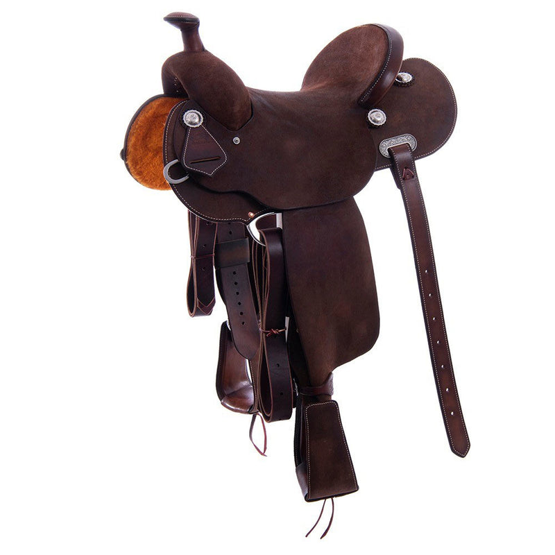 Lightweight Chocolate Roughout 14.5in Versatility Saddle
