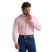 Men's George Strait Pink Long Sleeve Print Shirt