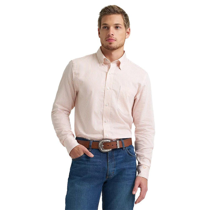 Men's Cody Johnson Peach Stripe Long Sleeve Shirt