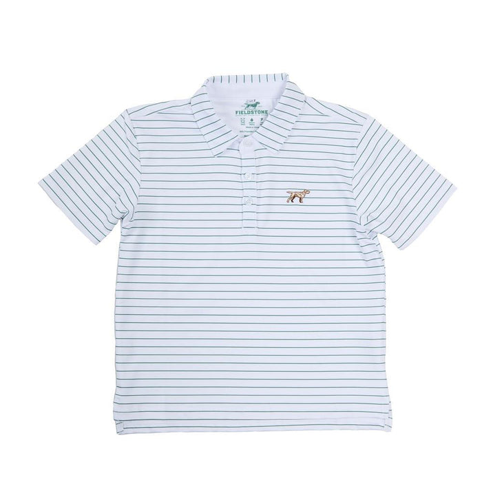 Boy's Green & White Driftwood Polo