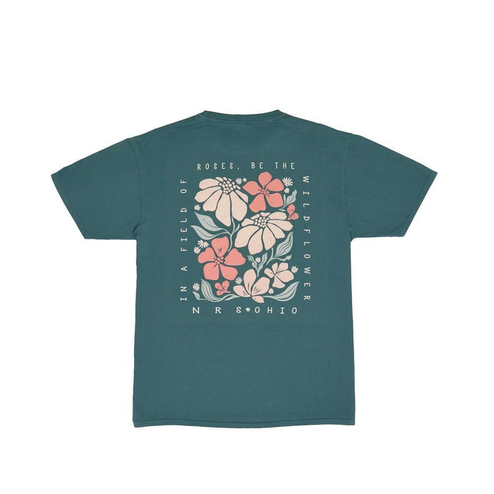 Ohio Teal Be The Wildflower Tee Shirt