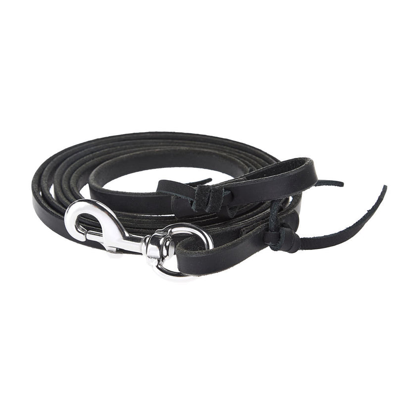 Black 1/2in x 8ft Flat Roping Reins