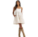 Women's White Tiered Mini Dress