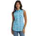Women's Retro Blue Snap Shirt
