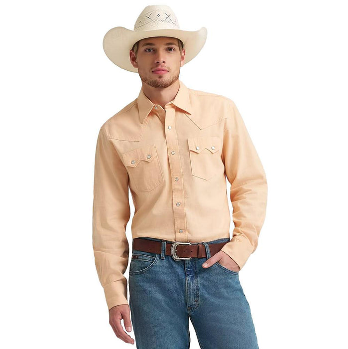 Men's Cody Johnson Peach Solid Snap Shirt