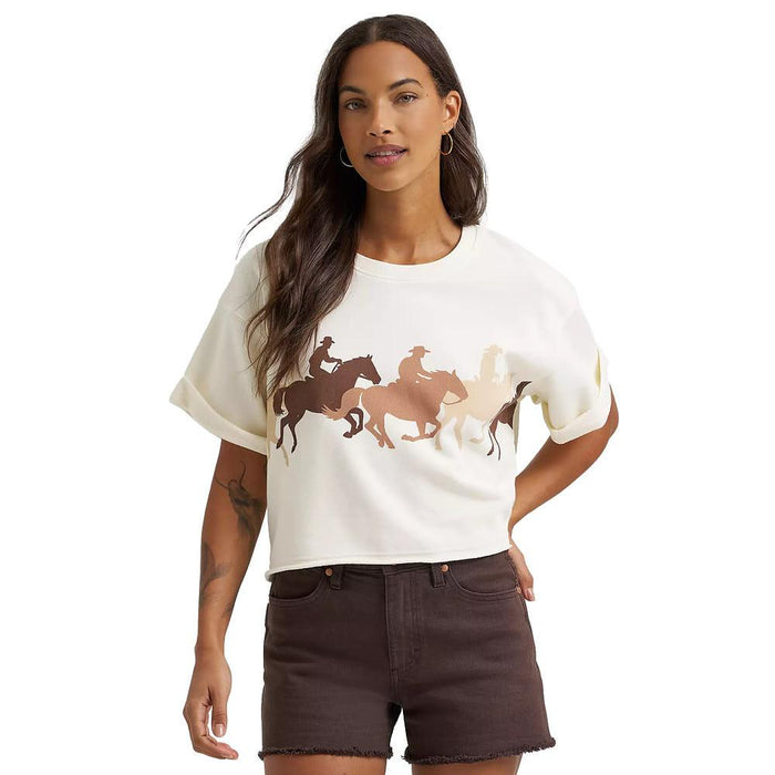 Women's Riders Crew Cream Tee Shirt