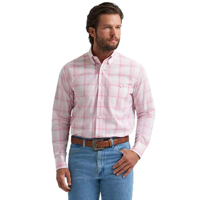 Men's Bucking Cancer Plaid Pink Shirt