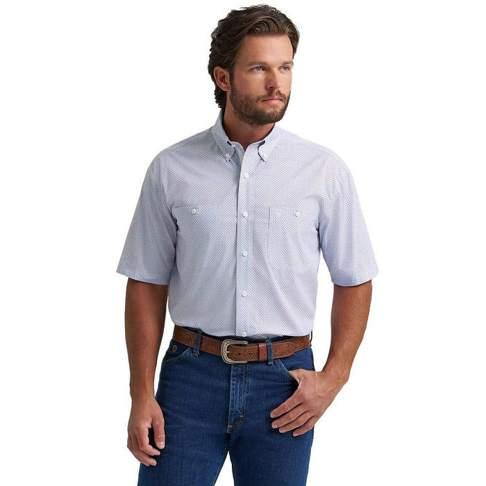 Men's George Strait Blue & Red Print Shirt