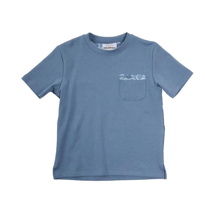 Boy's Saltwater with Camo Pocket Tee Shirt