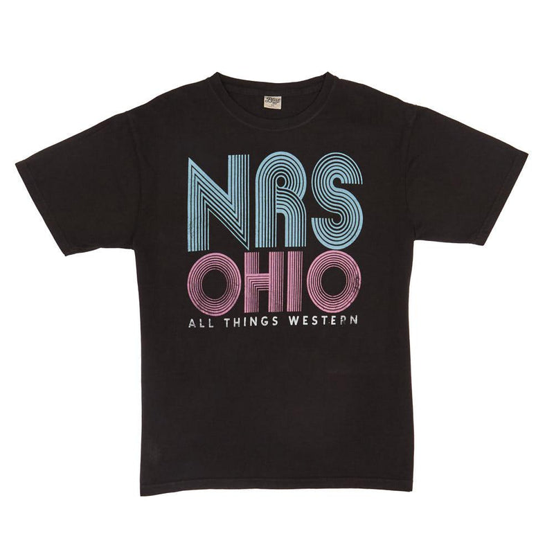 Ohio Jet Black Retro Logo Tee Shirt