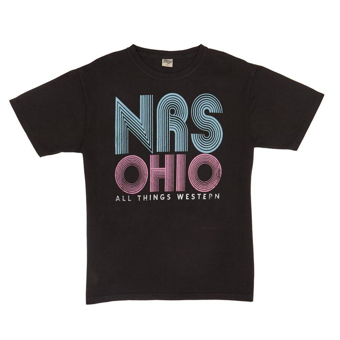 Ohio Jet Black Retro Logo Tee Shirt