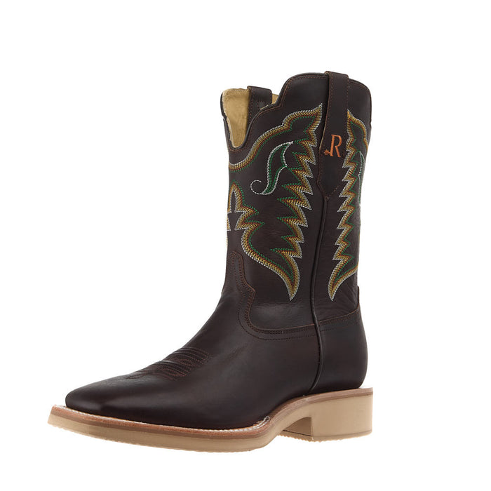 Men's Dark Cigar Cowhide Vamp 11in Dark Cigar Top Boot