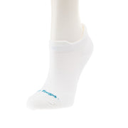 Women's White Run No Show Tab Sock