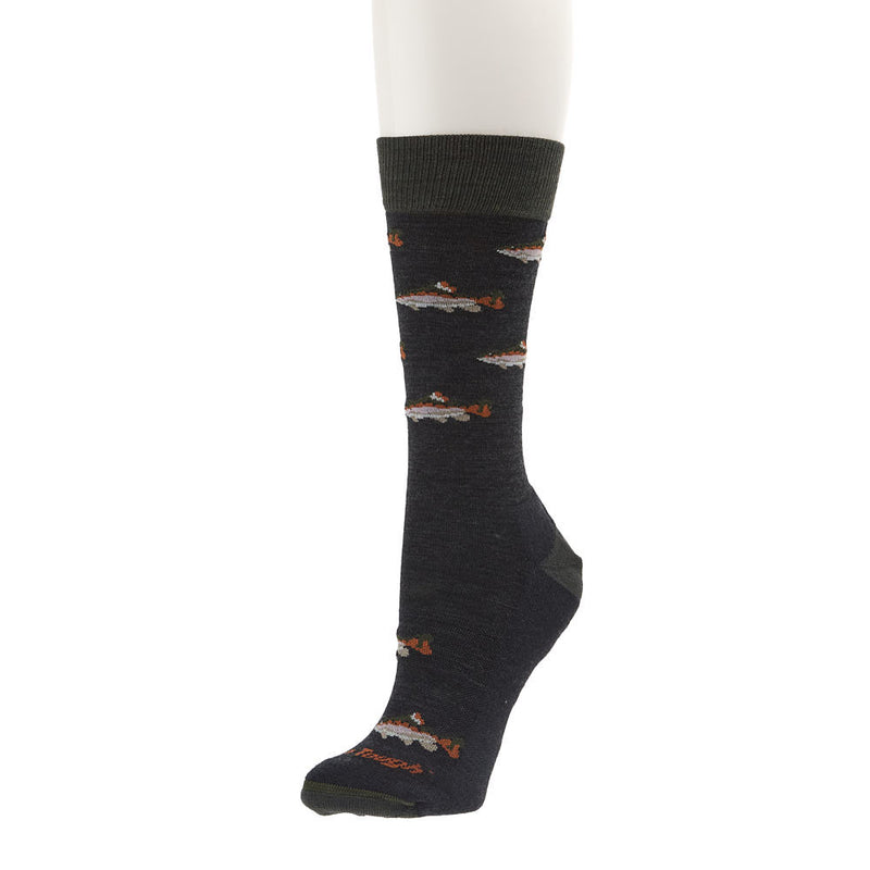Men's Charcoal Spey Fly Lifestyle Crew Sock