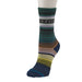 Kid's Mix Stripe Deep Teal Crew Socks 3 Pack