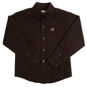Toddler Boy's Solid Brown Shirt