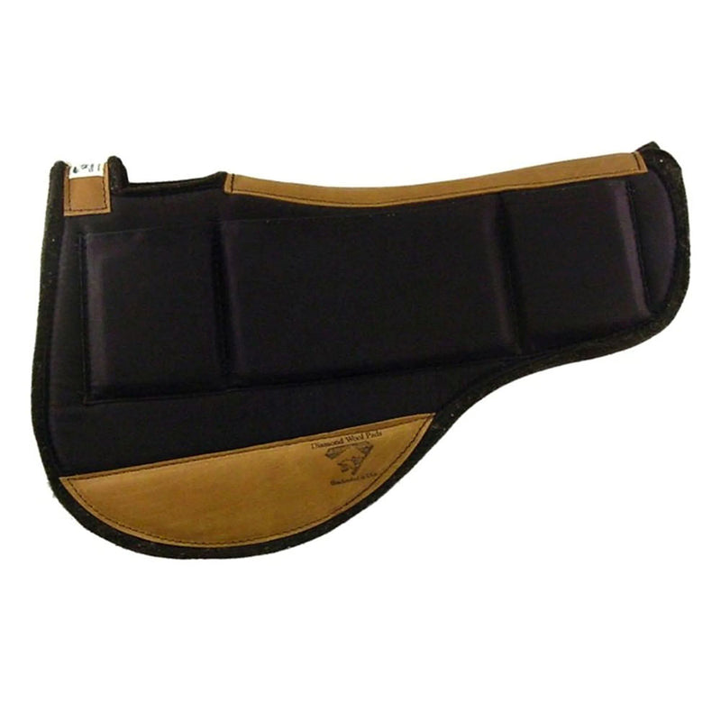 Black Round Contoured 30x30 Shim Saddle Pad