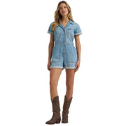Women's Denim Snap Romper