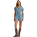 Women's Denim Snap Romper
