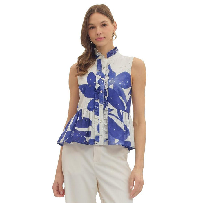 Women's Royal Blue Fashion Top