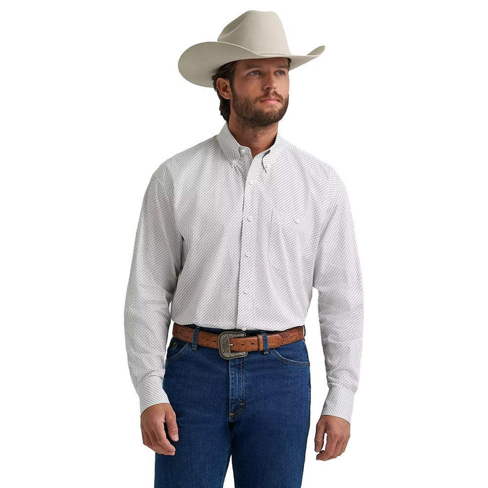 Men's George Strait Grey Print Shirt