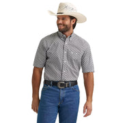 Men's George Strait Grey Print Short Sleeve Shirt