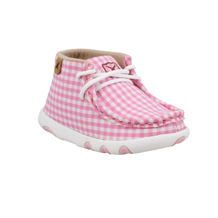 Infant's Pink and White Chukka Driving Moc