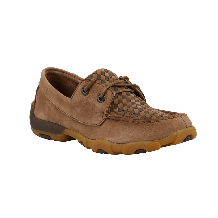 Kid's Camel and Desert Palm Boat Shoe Driving Moc