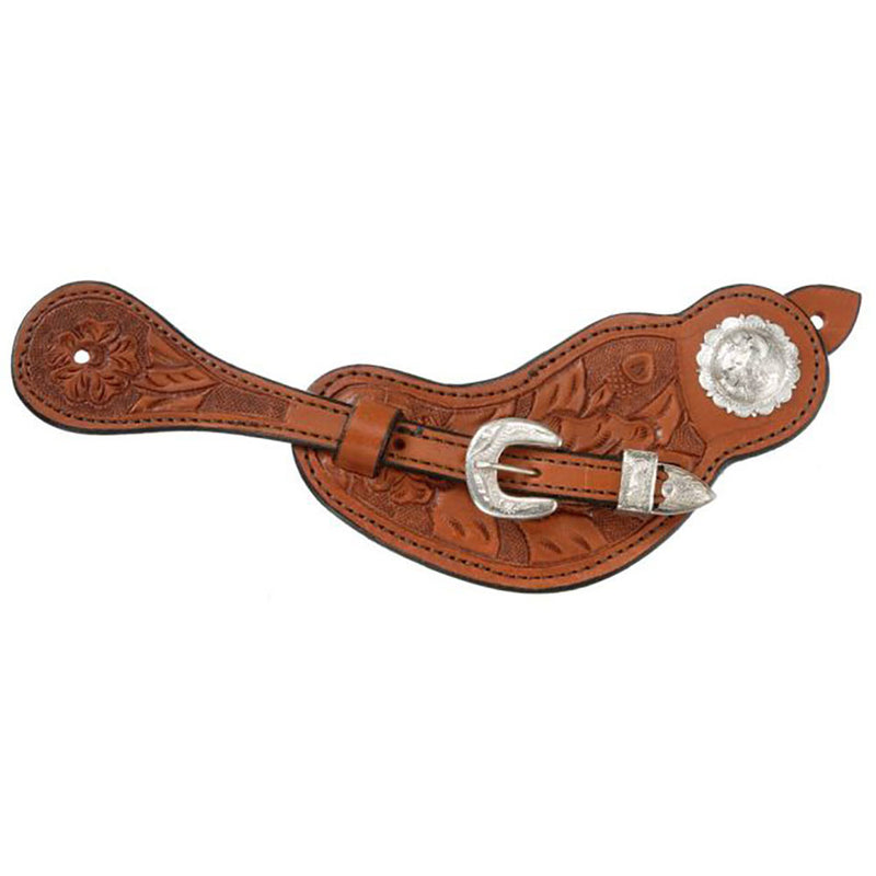 Ladies Floral Tooled Spur Straps