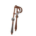 Natural Basket Tooled Double Ear Show Headstall