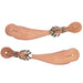 Men`s Roughout Antique Brown Silver Bar Buckle Spur Straps