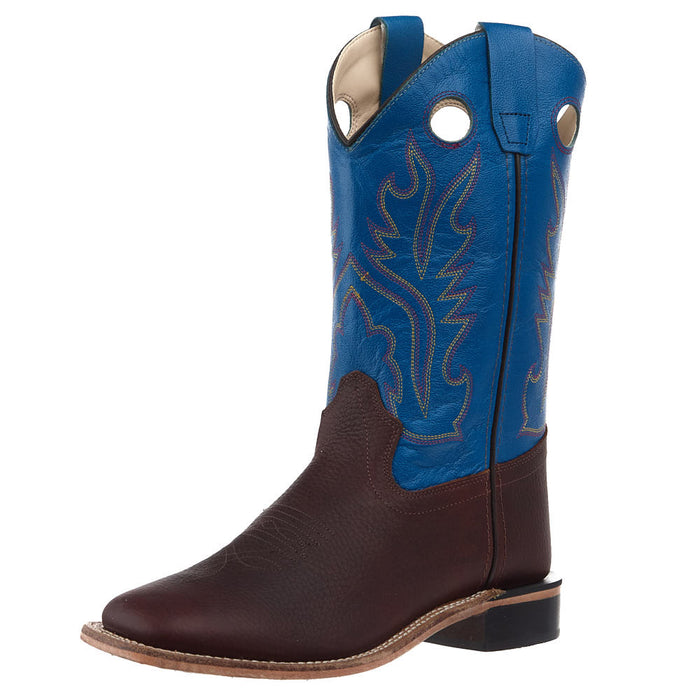 Kid's Thunder Oiled Rust Blue Top Square Toe Boot