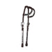 Chocolate Diamond Tooled Double Ear Show Headstall