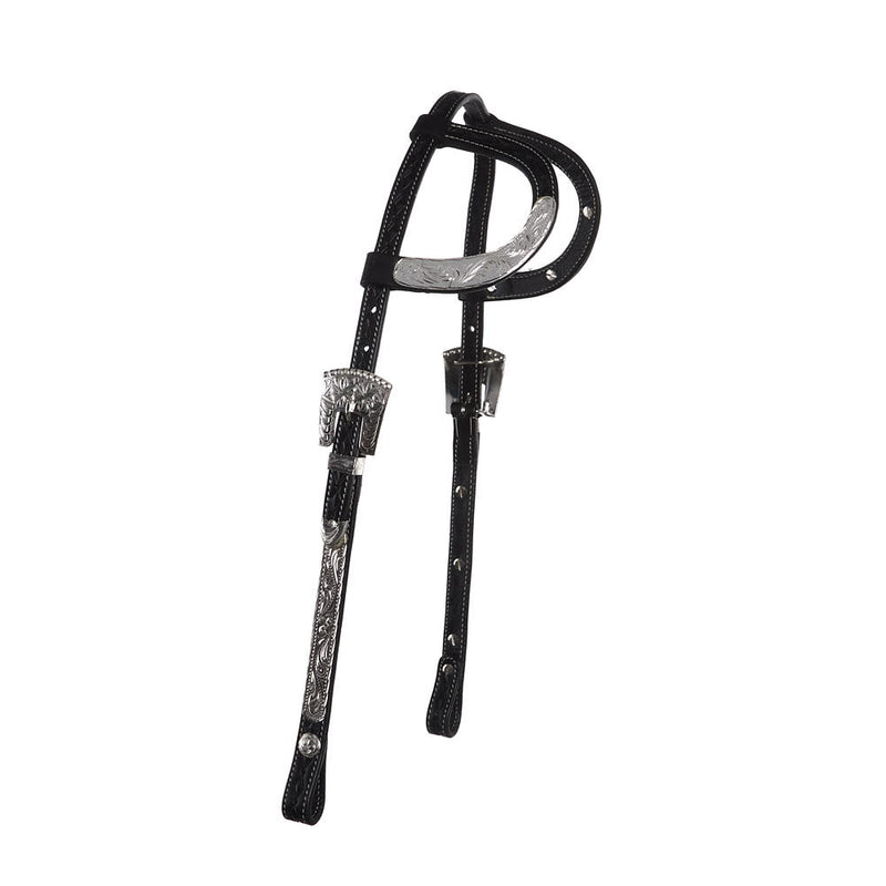 Black Diamond Tooled Double Ear Show Headstall