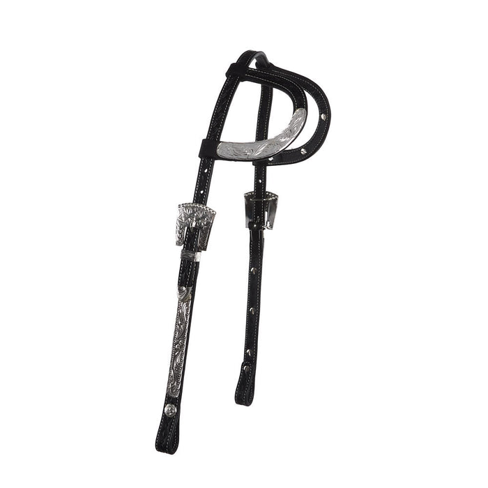 Black Diamond Tooled Double Ear Show Headstall