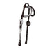 Black Double Ear Silver ShowHeadstall