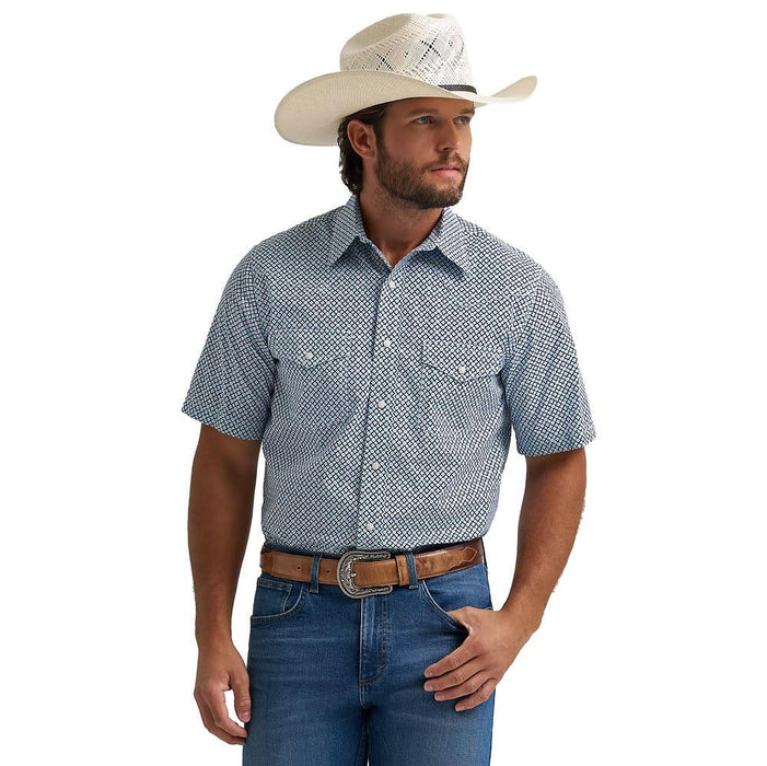 Men's 20X Competition Blue Printed Shirt