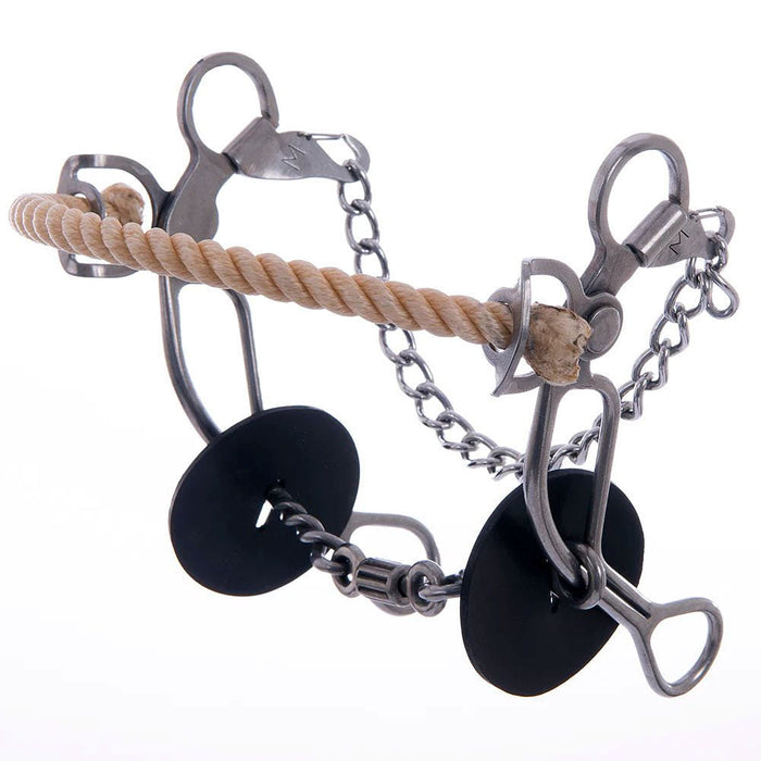 Twisted Wire Dog Bone Roller Combination Gag Bit