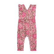 Girl's Floral Block Print Longall