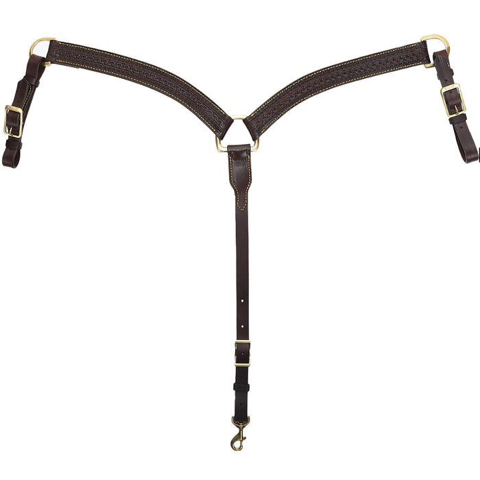 Heritage Cheyenne Breast Collar with Gold Stitching