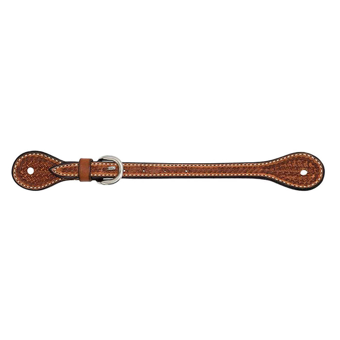 Golden 5/8in Spider Stamp Spur Straps