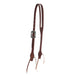 5/8in Oiled Slot Ear Headstall with Floral Cart Buckle