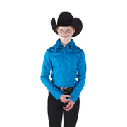 Girl's Turquoise Zip Front Competition Top