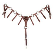 Antique Wheat Iron Ring Tassel Breast Collar