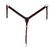 Heavy Oiled Basket Tooled 1.5in Straight Breast Collar