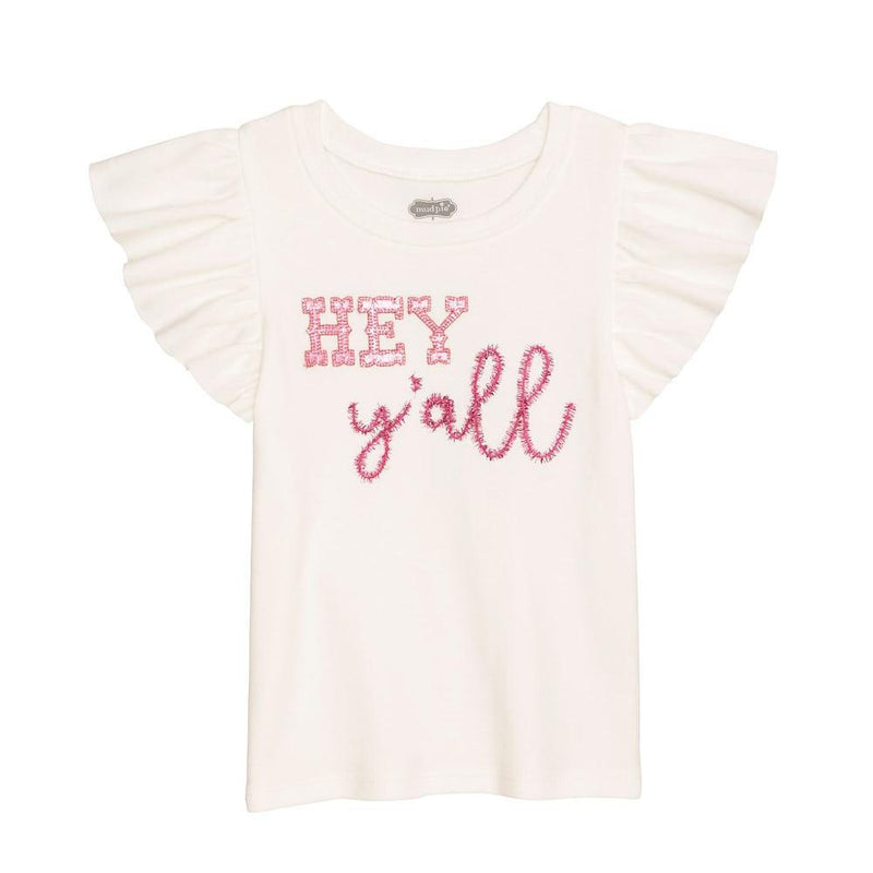 Girls Y'all Western Glitter Shirt