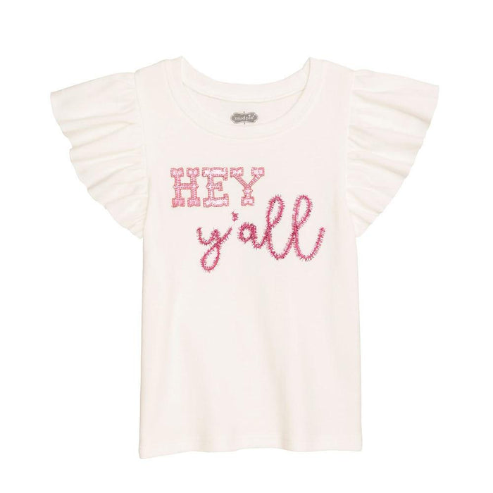 Girls Y'all Western Glitter Shirt