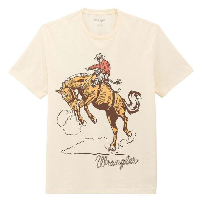 Men's Bucking Horse White Tee Shirt